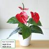 Artificial Green Radish Leaf Potted Plant for Living Room and Desktop Decoration