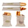 Linen Bread Bags Reusable Drawstring Bag For Loaf Homemade Artisan Bread Storage Bag Linen Bread Bags For Baguette