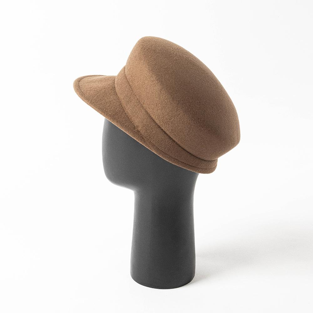 Autumn and Winter New Fashion Casual Simple Wool Cap Outdoor Shopping Warm Newsboy Hat Internet Celebrity Trendy Hat