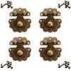 4pcs Antique Bronze Hasps Lock Decorative Jewelry Wood Box Padlock with Screw