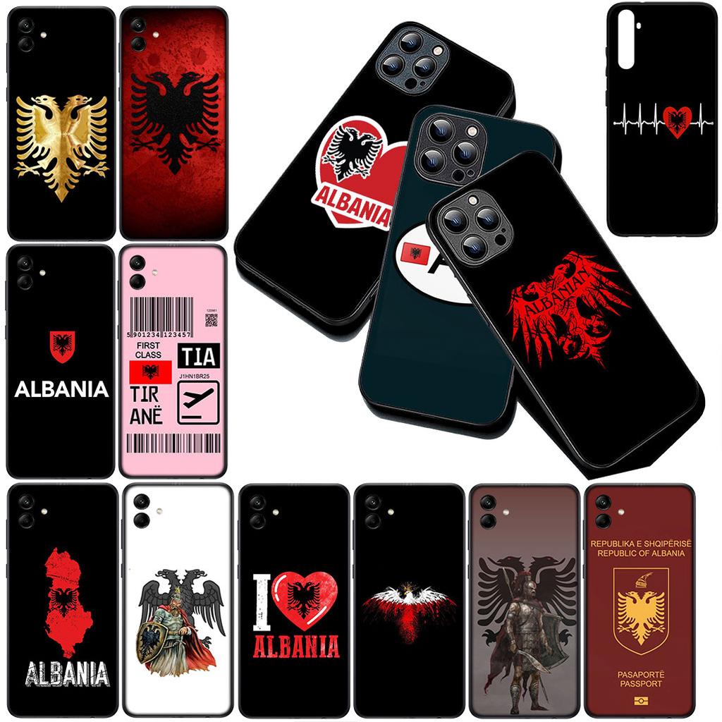 Soft Cover for Samsung Galaxy S24 S25 S23 FE Ultra Plus S7 Edge S25+ S23+ A56 5G Casing Phone Case Albania Love Albanians Flag