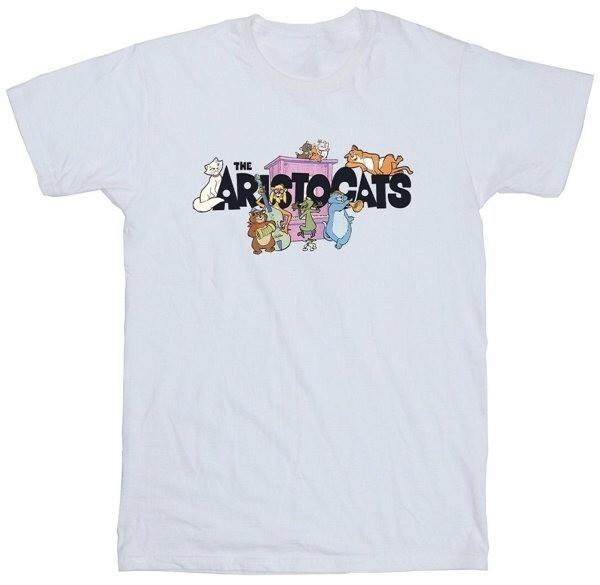 

The Aristocats Music Logo T-Shirt White color full size short sleeve shirt Unisex T-Shirt XXXL