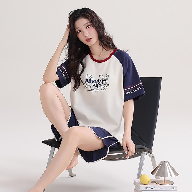 Women's 2026 Summer Cute Printed 100% Cotton Pajamas – Comfortable, Skin-Friendly, Wearable as Outerwear