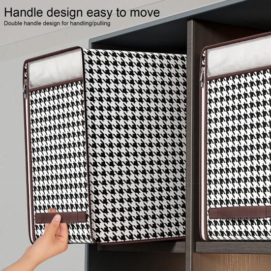 Quilt Bag Visible Window Household Supplies Easy Access Reinforced Handle Quilt Organizer Convenient Organizing Non-woven Fabric