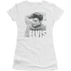 Elvis Presley - Juniors Relaxing Sheer T-Shirt, Size_ XX-Large, Color_ White