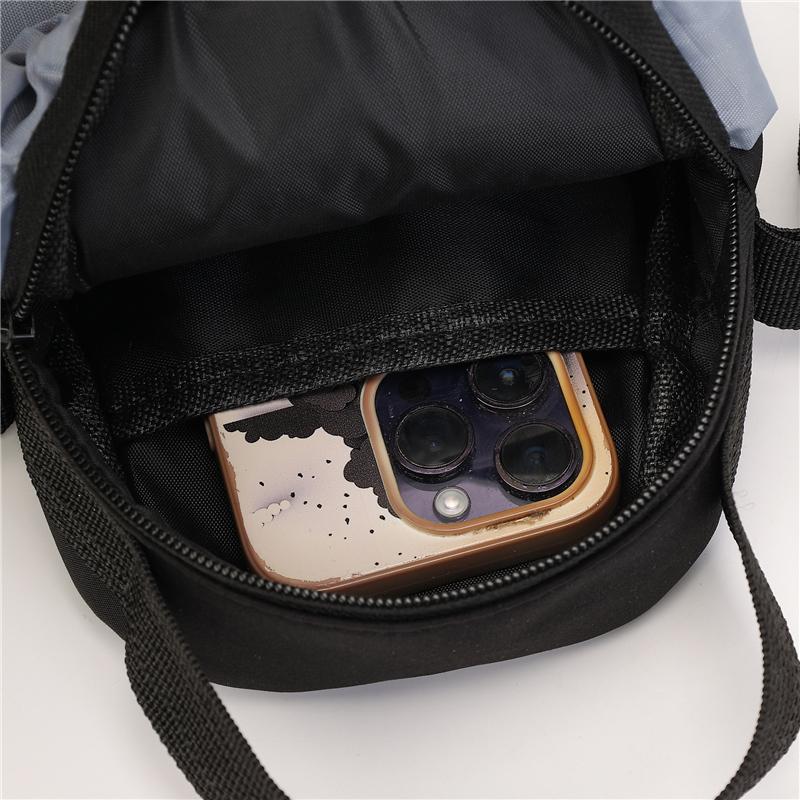Waterproof Nylon Sling Bag - Outdoor Travel Pouch with Dedicated Water Bottle Pocket (New Nylon Crossbody Design)