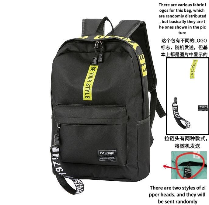 Fashi Trend Backpack Backpack for Men and Women Junior High School High School Student Bag Large Capacity Korean Versi of Th