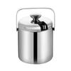 Long-lasting Effect: Insulated Ice Bucket With Lid Stainless Steel Ice Bucket Cold Beer Cooler Suitable For Champagne Etc