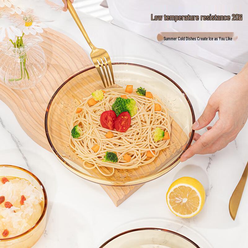 Nordic 8.5-inch Glass Plate Set