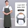 Waterproof Oil-Proof Soft Leather Apron for Kitchen, Dishwashing, Seafood Prep, and Catering - Unisex Long Style.