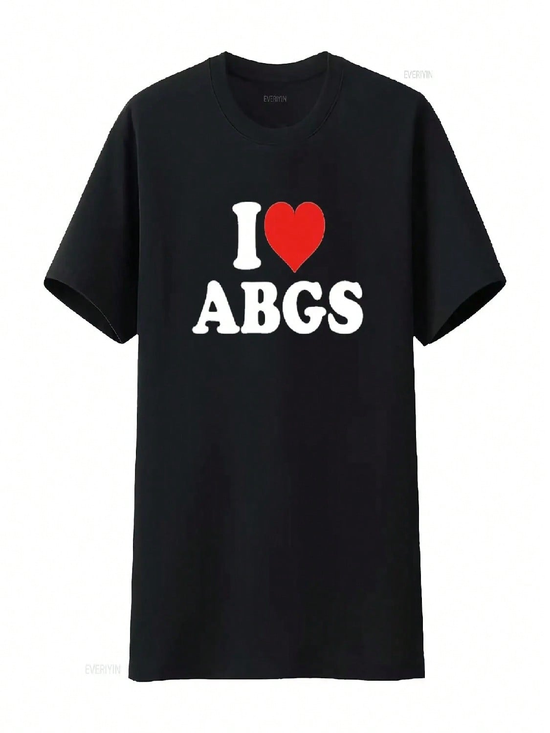 I Love ABGS T Shirt Black Medium Vintage Washed Unisex Designer Clothes Homme Graphic Comfortable Slightly Breathable Casual S разноцветный