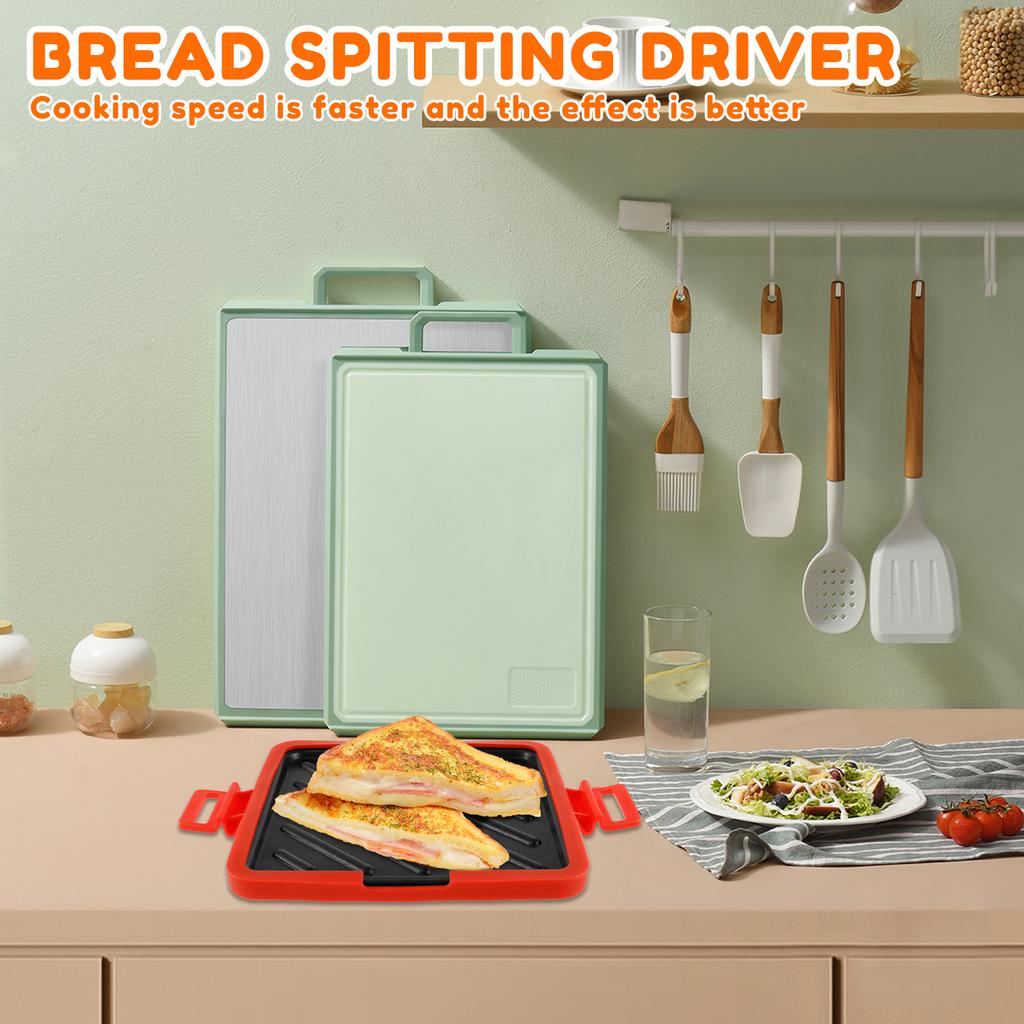 Microwave Sandwich Maker Microwave Toaster Microwave Grilled Cheese Maker Microwave Grill Crispy for Travel,Office,Dorm,Home