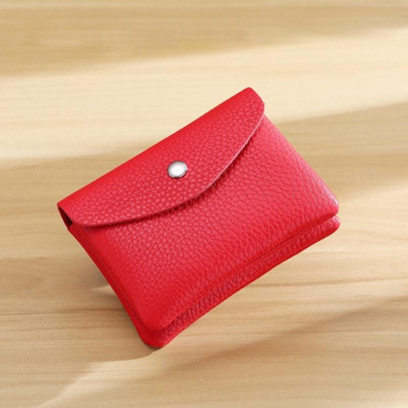 Kadınlar için Üst Katman İnek Derisi Madeni Para Kesesi Yeni Hakiki Deri Anahtarlık Kartlık Madeni Para Cüzdanı