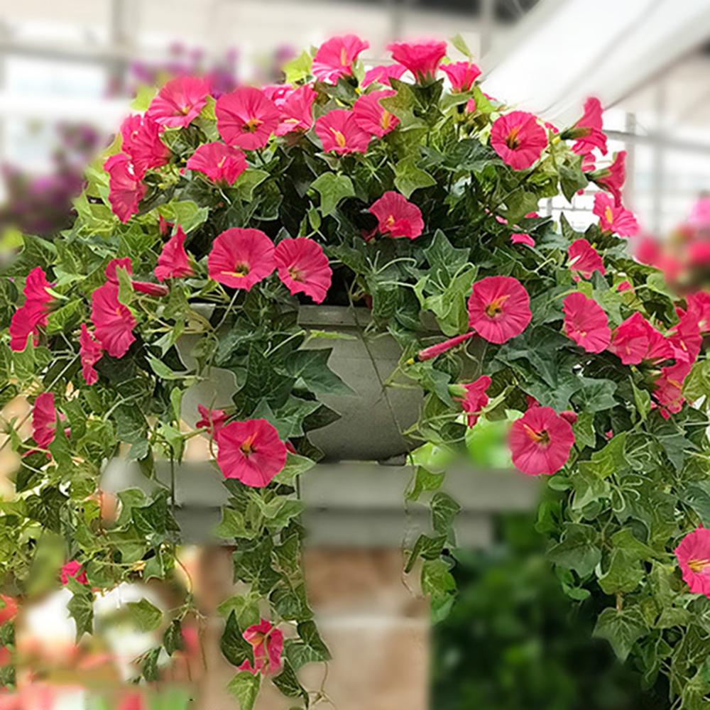 Artificial Trumpet Vine Flowers Silk Flower Decoration Hanging Ceiling Vine Branch Wall Hanging Flower for Home Decor