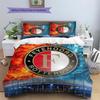 Feyenoord Pattern Bedding Quilt Set Quilt Cover Pillowcase Home Decoration Birthday Gift (1 * Duvet Cover + 2 * Pillowcase, Without Core)