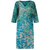 WomenV-neck Folk-custom Plus Size Print Loose  Dress Temperament Casual Waist