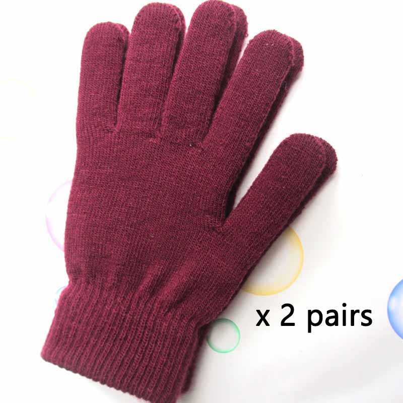 

2 пары зимних перчаток, термоперчатки, толстые флисовые перчатки, эластичные вязаные перчатки, мужские и женские, непродуваемые перчатки для езды кирпич красный