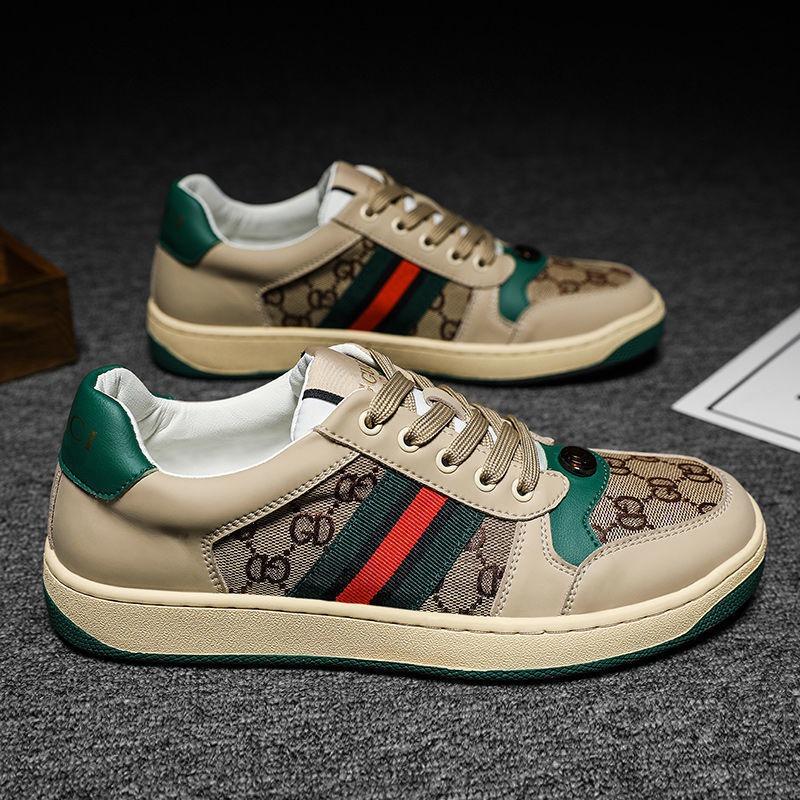 Retro old dirty shoes men's spring and summer trend versatile casual board shoes men's breathable deodorant men's shoes