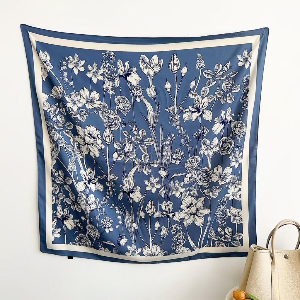 New Printed Satin Square Scarf Fashion All Season Travel Accessory