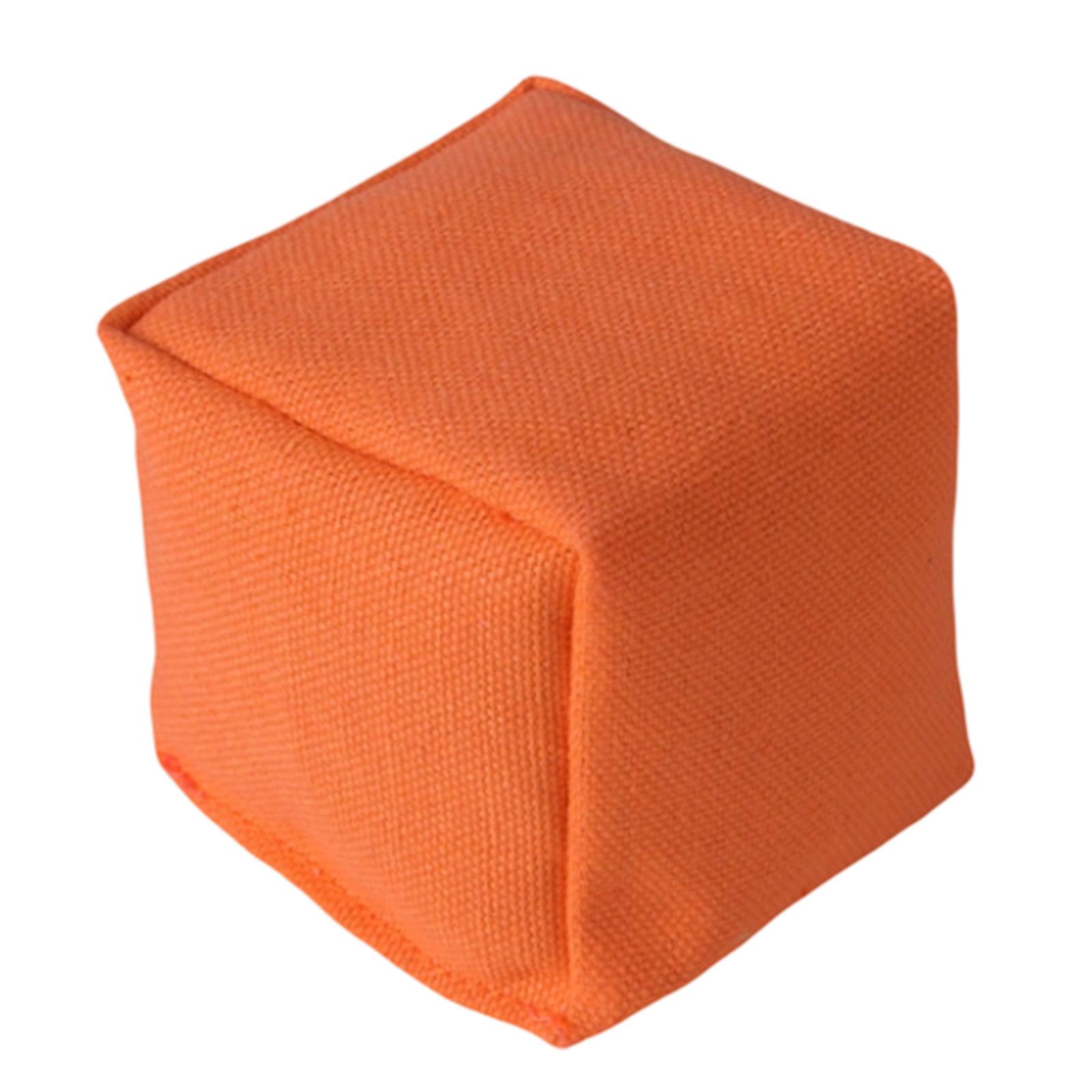 

Canvas Fabric Square Bean Bag for Kids Indoor Outdoor Lightweight Soft Toy Block for Tossing Throwing Games Activities Playroom Use S помаранчевий