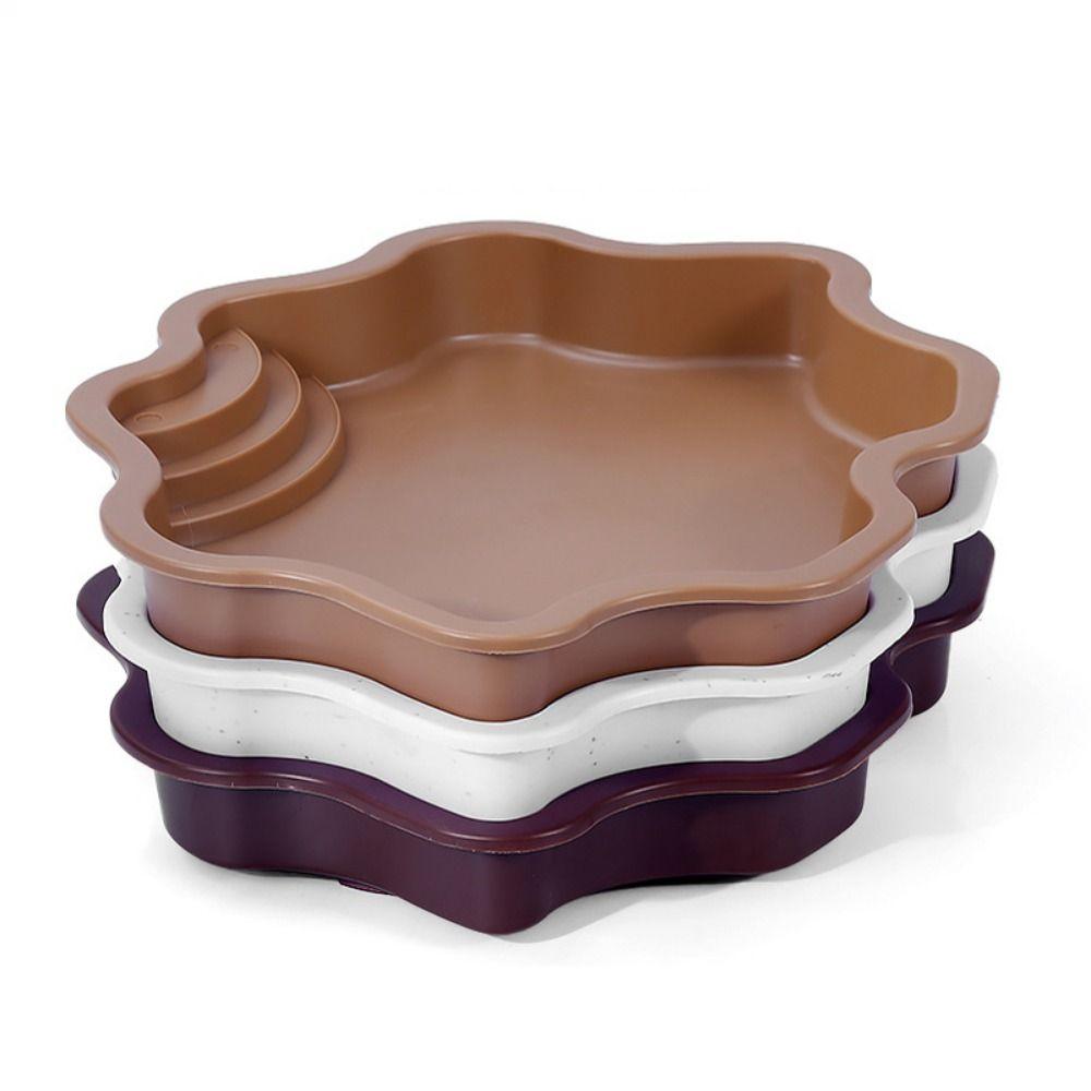 Plastic Turtle Bathing Tub Large Capacity Turtle Feeding Dish Ramp Turtle Bathtub  Aquarium