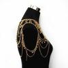 Gold Tassels Costume Armband Metal Body Chain Vintage Necklace Shoulder Chain  Girl