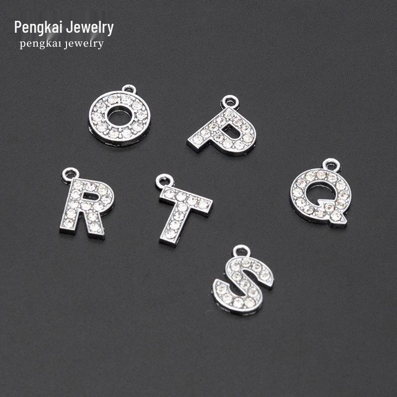 Alloy DIY English Letter & Number Necklace Pendant - Creative Jewelry & Handmade Accessories.