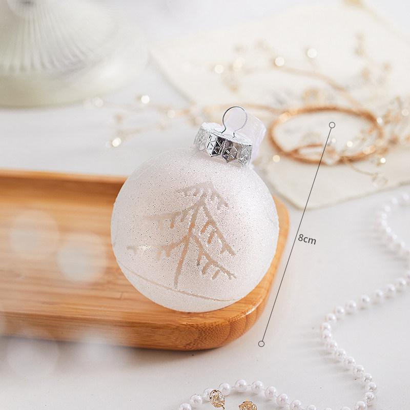 Champagne Gold Christmas Tree Ornaments: Spherical, Pine Cone, and Snowflake Shapes.