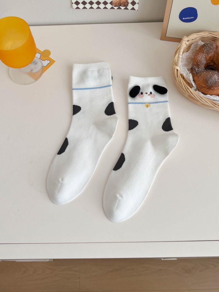 3D Cute Animal Cartoon Women s Mid-Calf Socks - Fun & Expressive School Style One Size