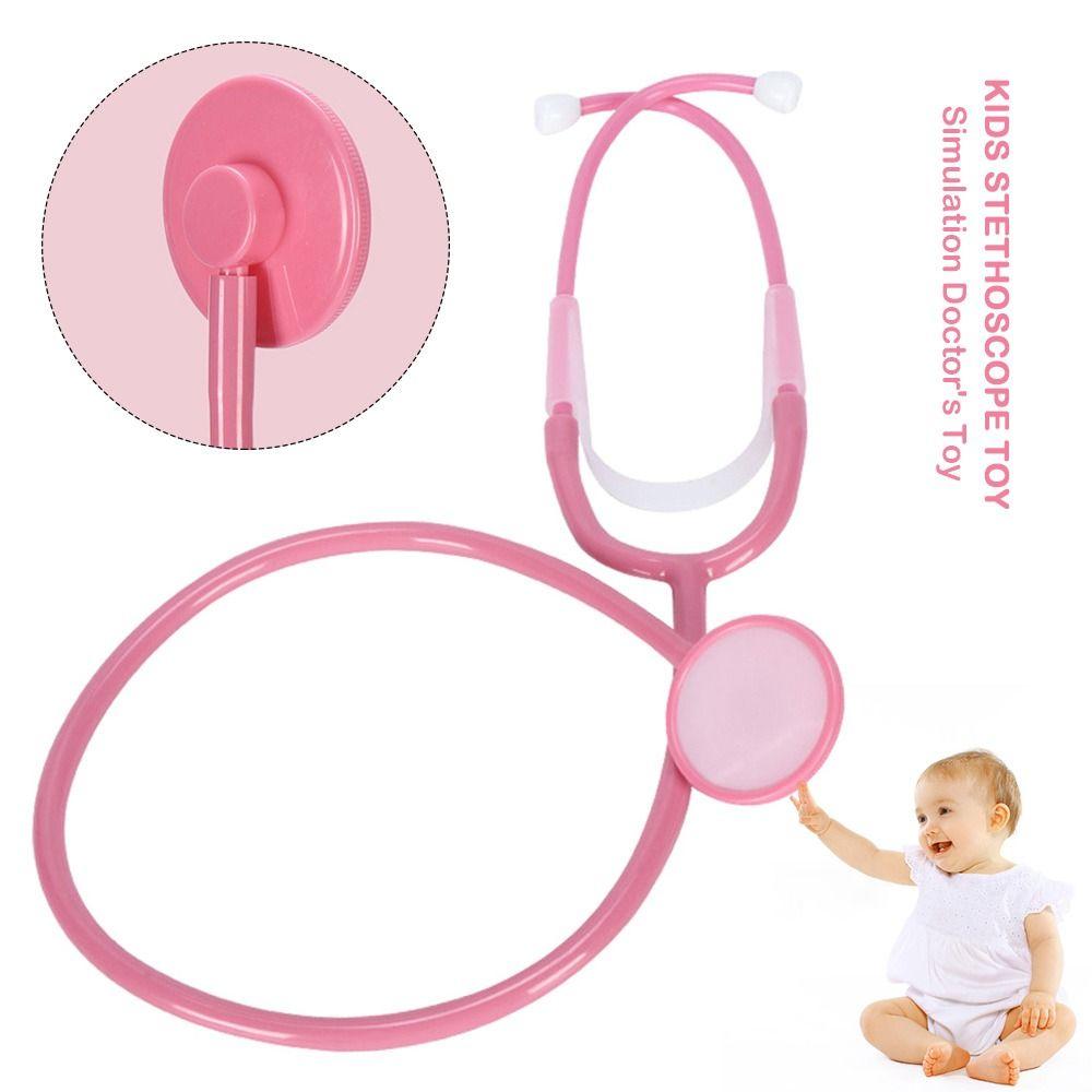 Multi Color Stethoscope Family Parent-Unisex Games DIY Simulation Doctor's Imitation Role Play Plastic Stethoscope Students