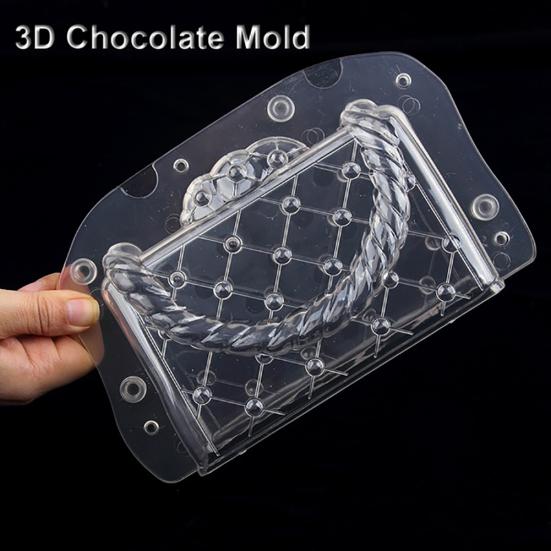 Creative 3D Mold Candy Lady Handbag Chocolate Kitchen Jelly DIY Baking Tool