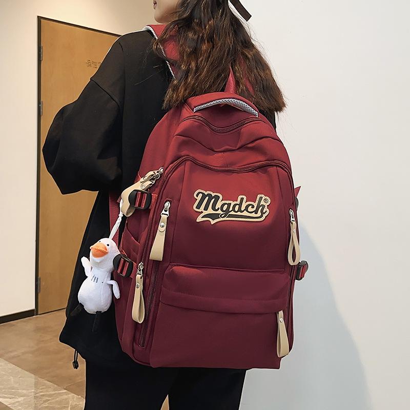 Children's Elementary School Students  College Students  Large Capacity Backpacks  Burgundy Backpacks  Boys