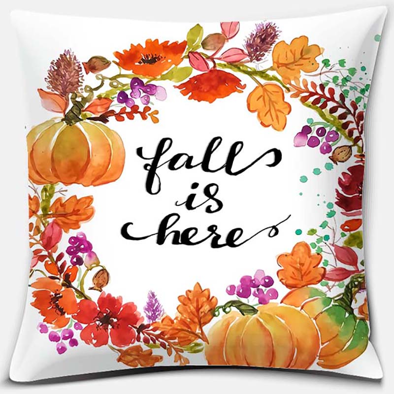 Pumpkin Halloween Thanksgiving Printing Series Pattern Pillowcase Square Pillowcase Home Office Decoration Pillowcase
