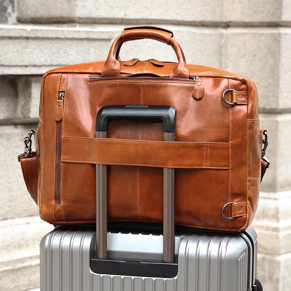 Men's Vintage Leather Multifunctional Crossbody and Backpack