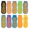 5 Pairs Anti Slip Socks Children's Playground Trampoline Socks Baby Early Education Floor Socks Adult Mid Tube Yoga Socks