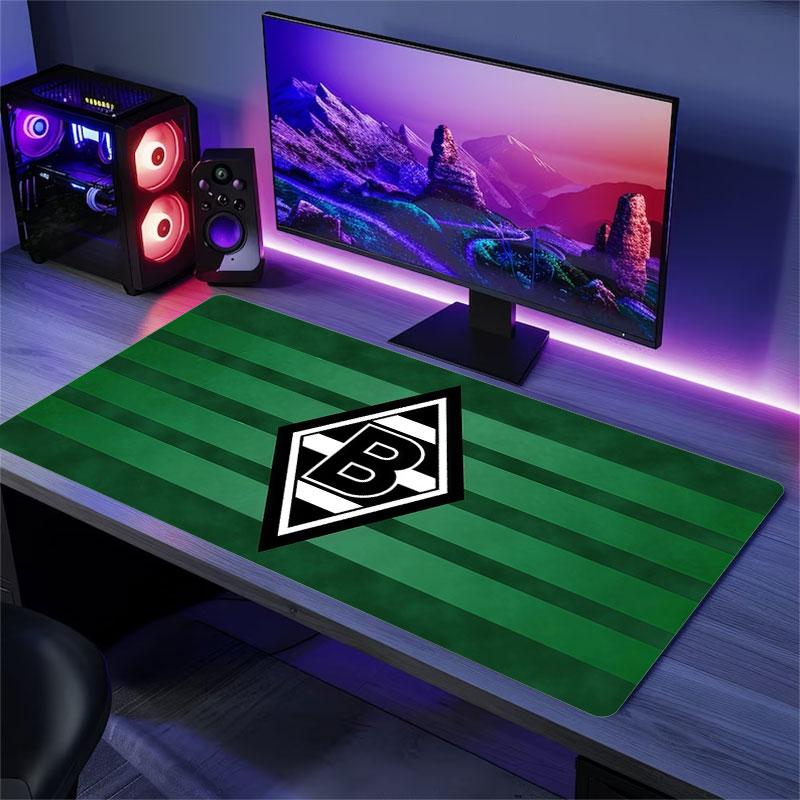 Borussia Mönchengladbach Mauspads, Große Gaming-Schreibtischmatte, Rutschfestes XXL-Mauspad für Laptop & Tablet, Mini-PC-Spielmatte mit Genähten Kanten