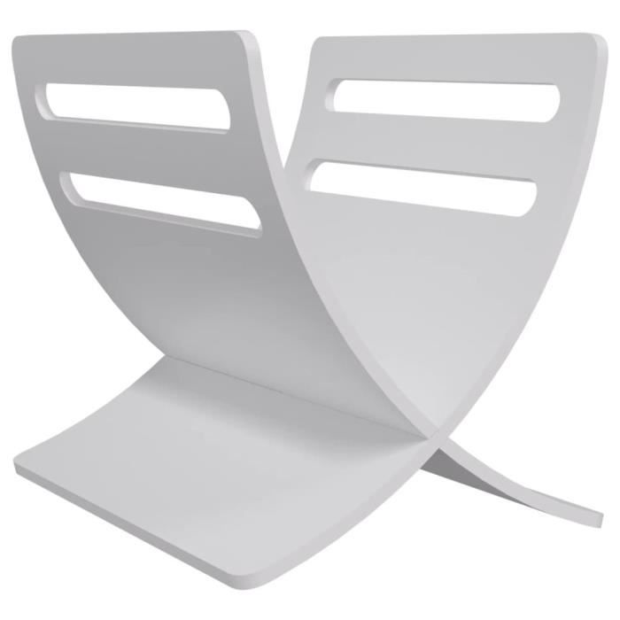 VidaXL Porte-revue en bois Blanc