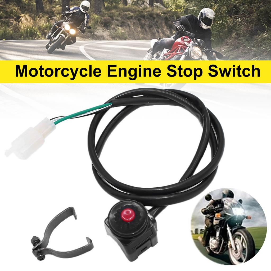 Waterproof Motorcycle Engine Stop Switch Handlebar Mounted For 22cm Moto Engine Stop Start Switch Switch Button For ATV