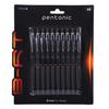 Pentonic B-RT 0.7mm Retractable Ball Pen Pack of 1 X 10pcs Black Ink for Office, Home & School Use