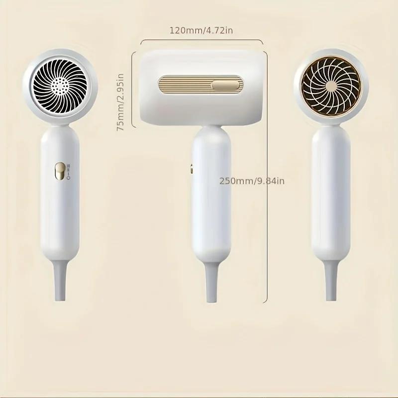 EU Plug 1900W High Quality Small Hair Dryer Portable Home Dormitory Air Blue Light Negative Ion Constant Hair Styling Tools