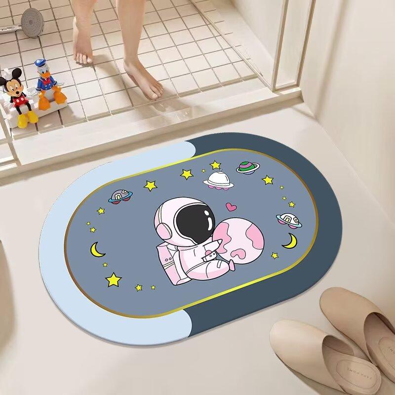 Bathroom Floor Mat, Diatom Mud Water-absorbing Non-slip Mat At the Door of the Bathroom, Foot Mat, Entrance Door Mat