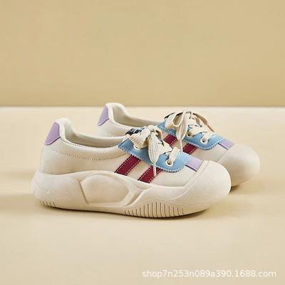 Spring and Summer Women's Single Shoes Korean Version Ins Little White Shoes Muffin Thick-soled Casual Breathable Board Shoes