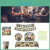 Jungle Animal Zoo Birthday Party Decorations For Boys Jungle Theme Party Supplies For 1st Birthday Tableware Included