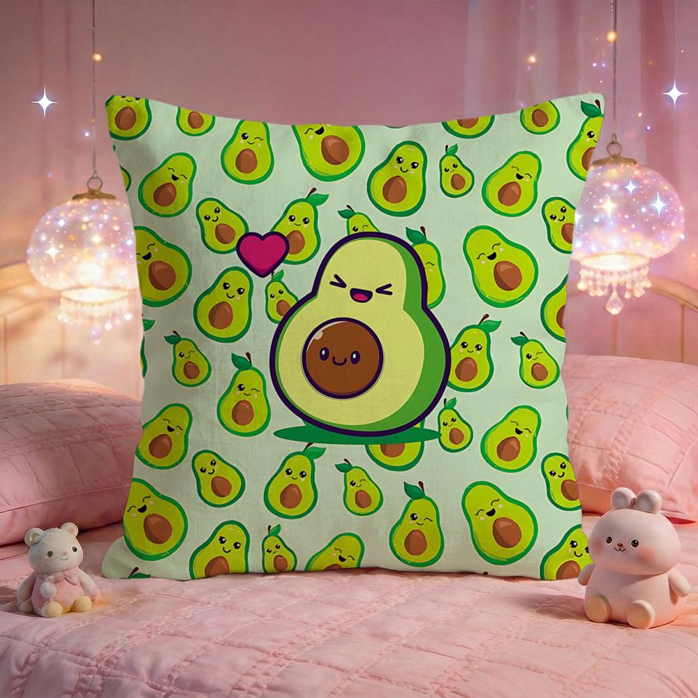 Fresh Avocado Fun Cushion Cover Premium Comfort Reversible Pillow Cove Two in One Design for Any Room Car Interior