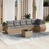 VidaXL Garden Lounge Set with Cushions 7 Pcs, Patio Sofas, Patio Furniture Set, Outdoor Furniture, Beige 3253736