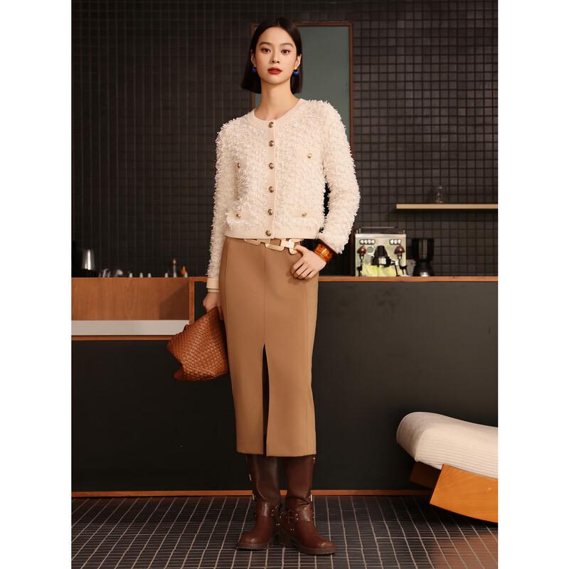 JUZUI Women's Cozy Soft Wool Blend Short Knit Sweater