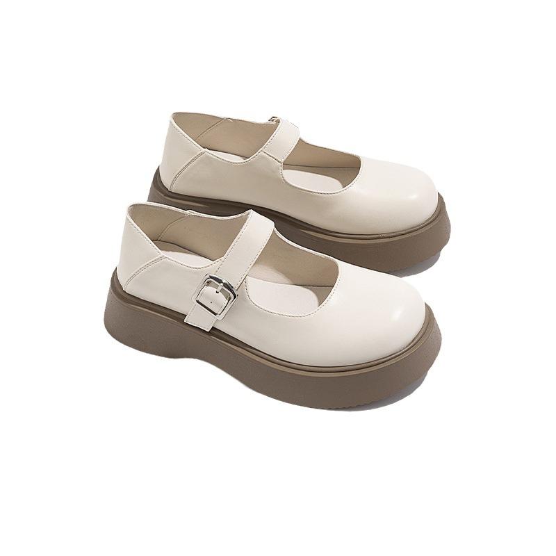 Global ZHQ8096 French Mary Jane small leather shoes women's shoes spring breathable thick soles with skirts single shoes women