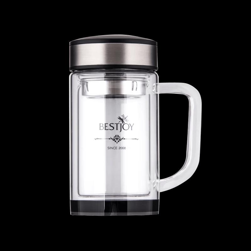 FUGUANG BESTJOY High Borosilicate Double-Layer Glass Water Bottle