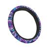 Bohemian Print Steering Wheel Cover Universal Fit for 36cm-39cm Diameter Car Steering Wheels Four Season Use