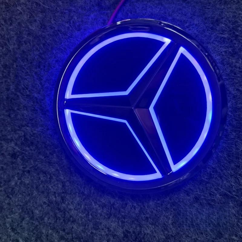 9,5cm Auto Heckklappen Emblem ABS LED Abzeichen Licht Zubehör für Mercedes Benz S350 S300L S A B C E Klasse GLA GLK ML GL GLC GLE LF4